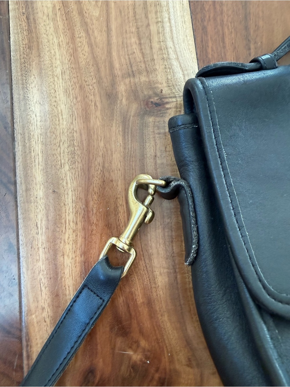 Vintage Coach 9870 Court Bag Black Leather Top-Handle… - Gem